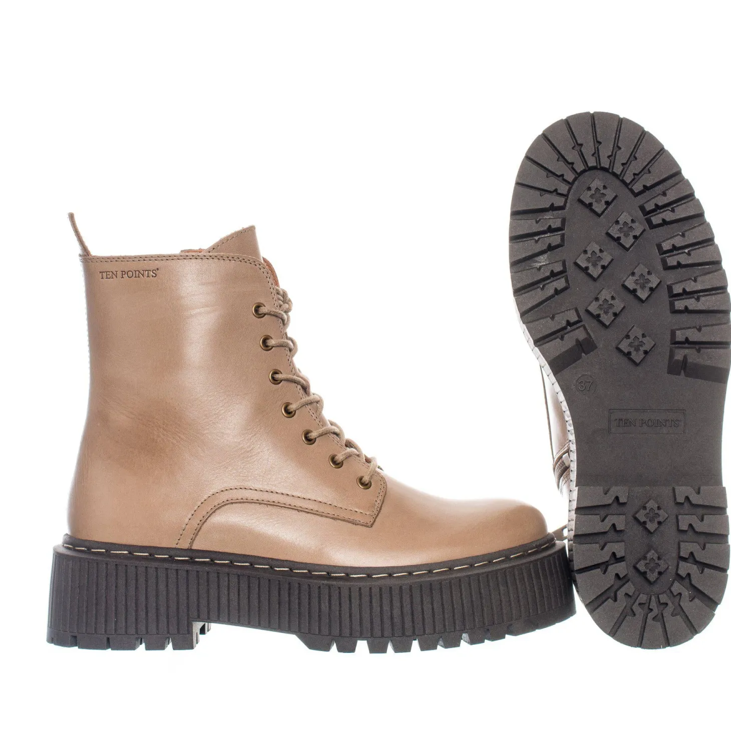 Alina Laced boots — Taupe