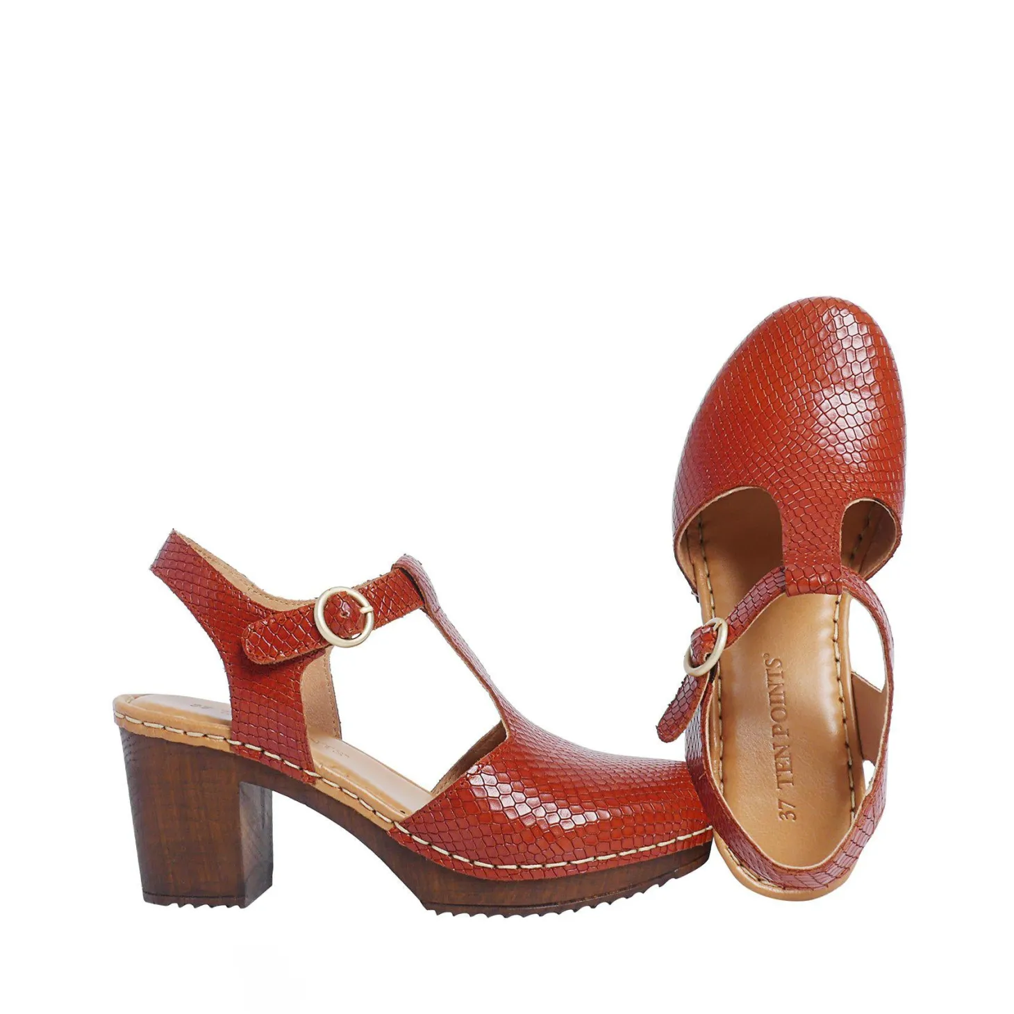 Amelia Clogs — Cognac