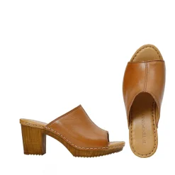 Amelia Clogs — Cognac