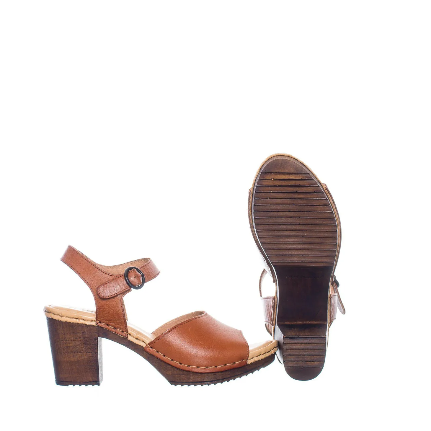 Amelia Clogs — Cognac
