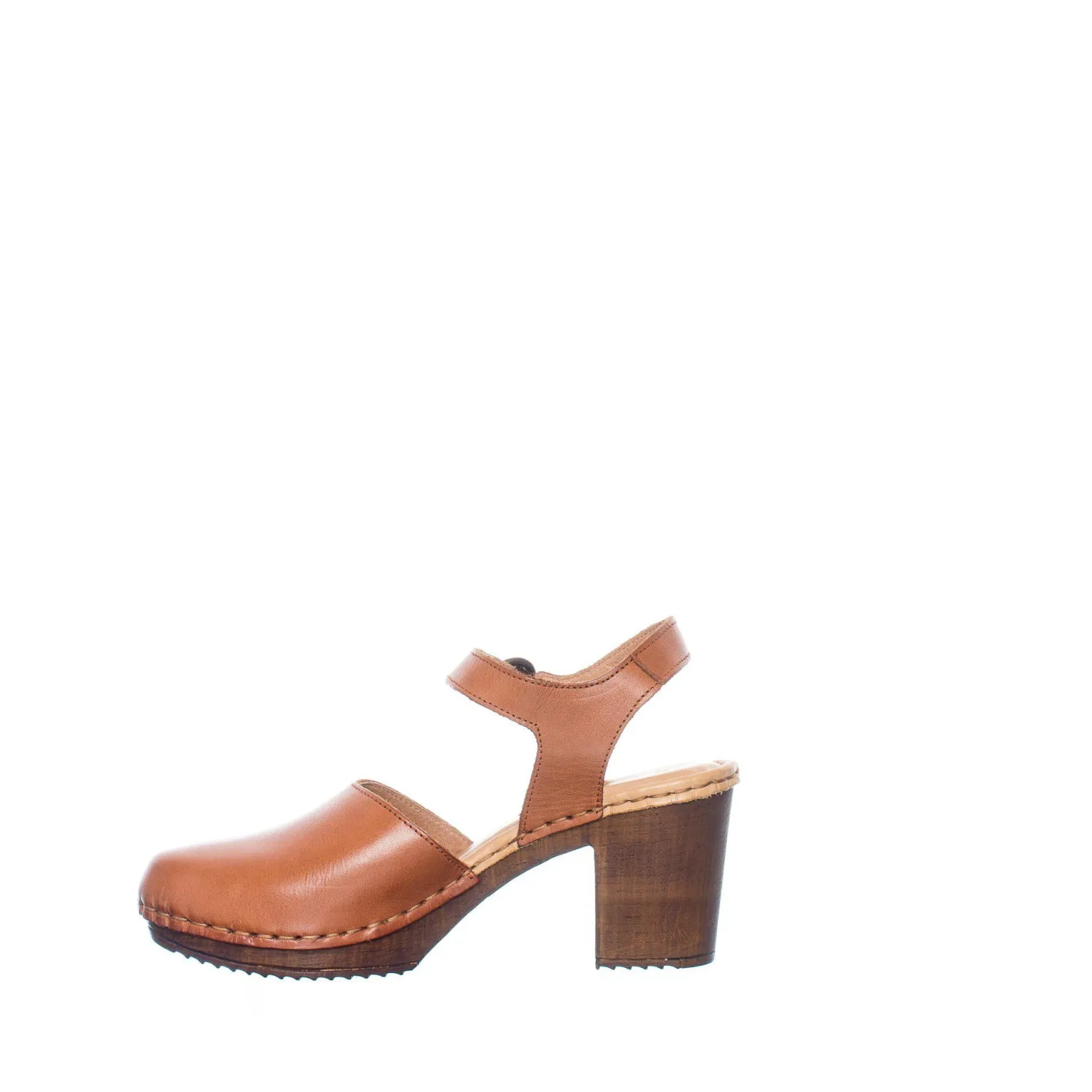 Amelia Clogs — Cognac