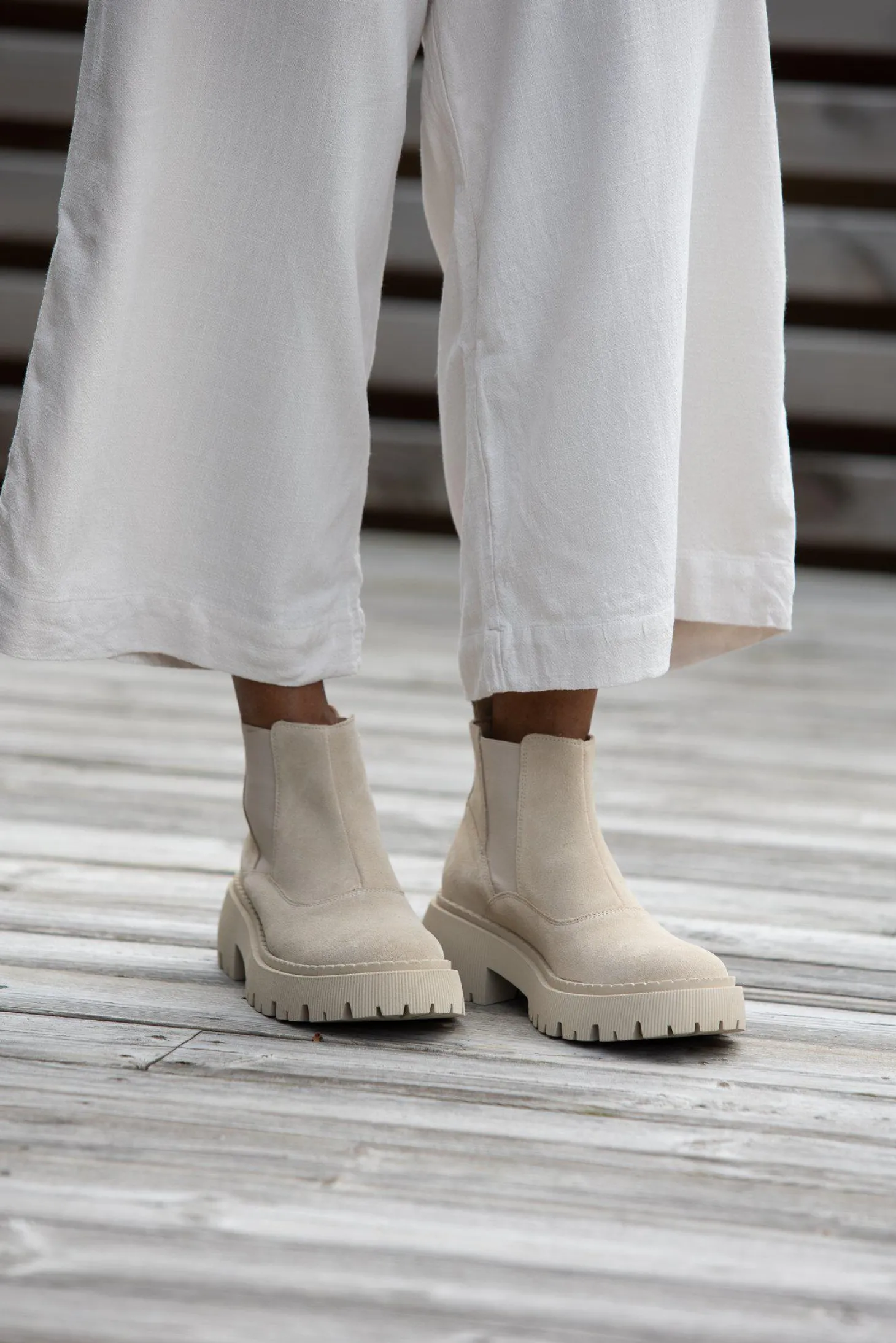 Aretha Chelsea boots — Sand