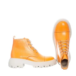 Aretha Laced boots — Orange