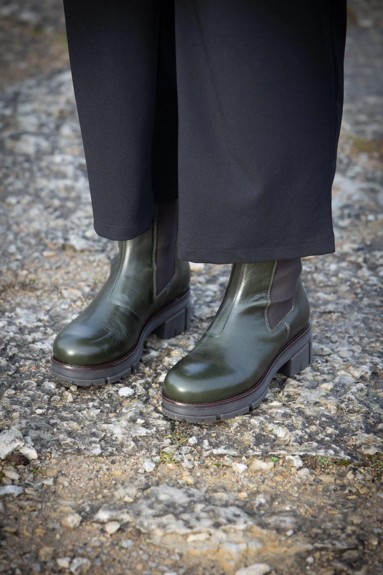 Cecilia Chelsea boots — Dark green