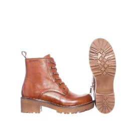 Clarisse Laced boots — Cognac