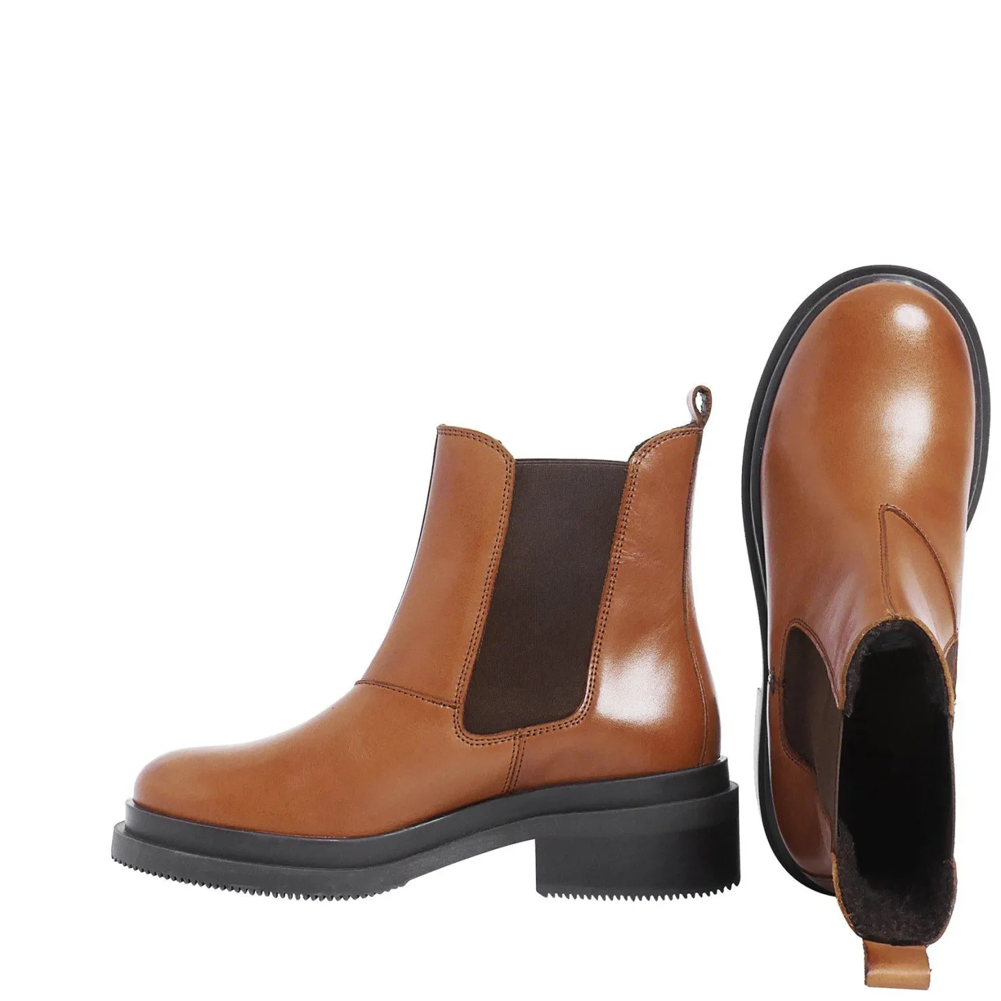 Felina Chelsea boots — Cognac