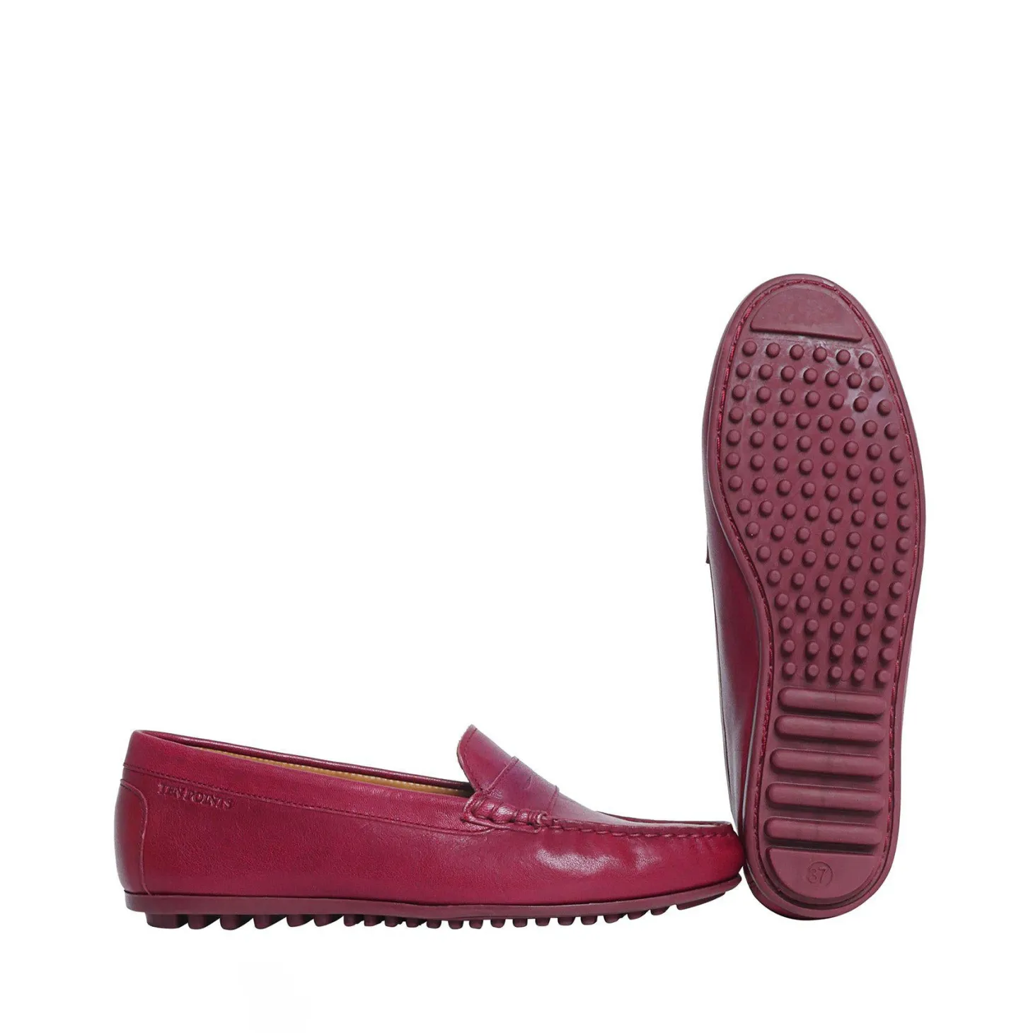 Indy Loafers — Ruby red