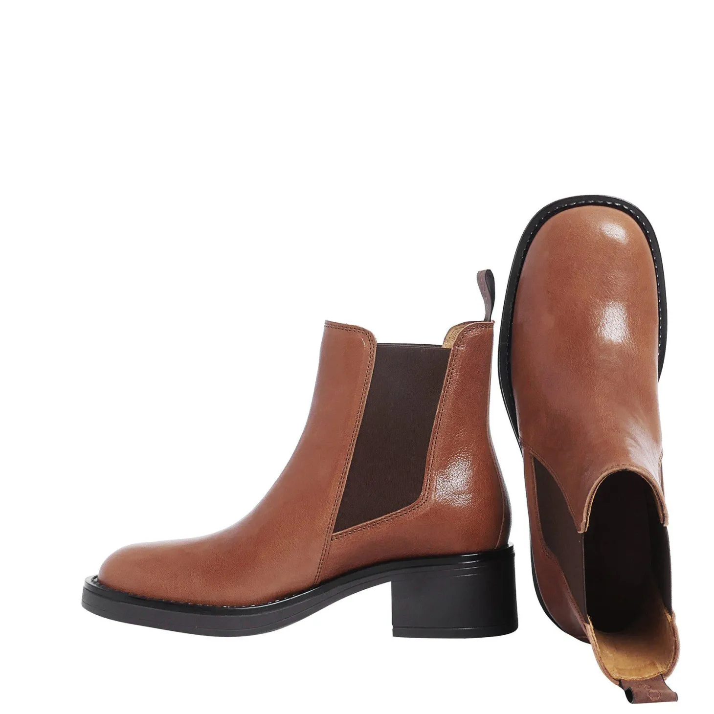 Ingrid Chelsea boots — Cognac