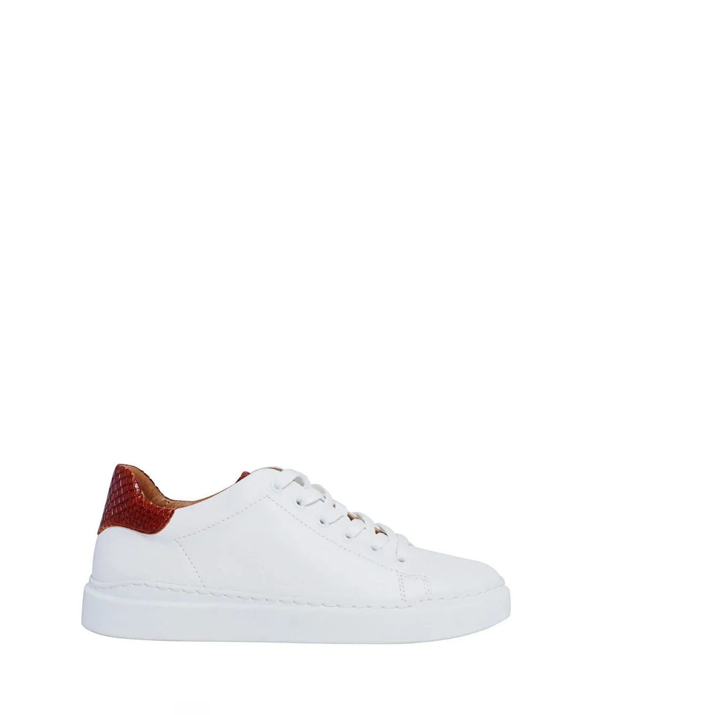 Isolde Sneakers — White/Cognac
