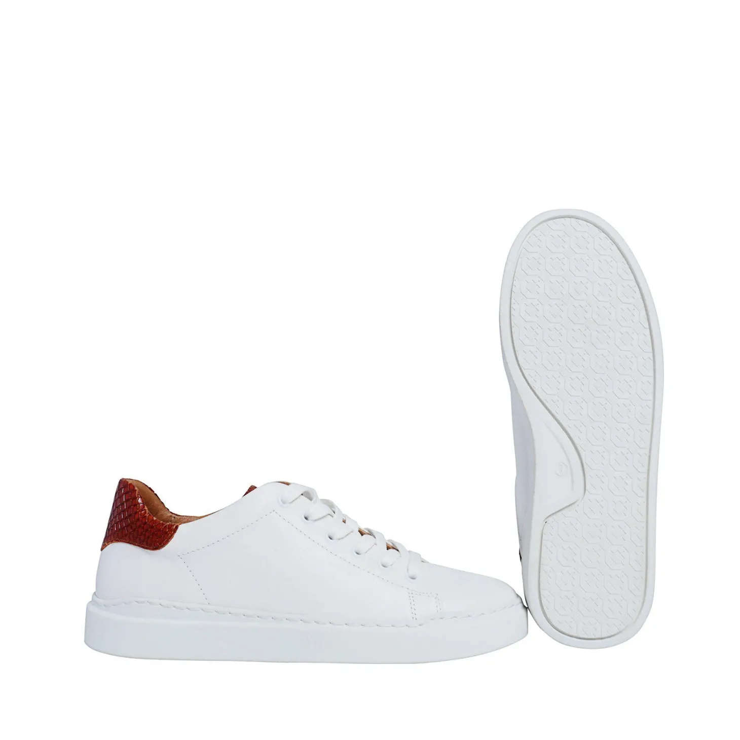 Isolde Sneakers — White/Cognac