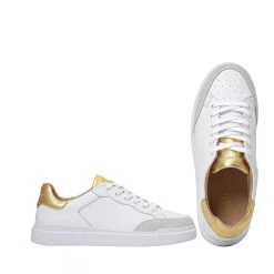 Isolde Sneakers — White/gold