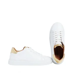 Isolde Sneakers — White/gold