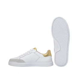 Isolde Sneakers — White/gold