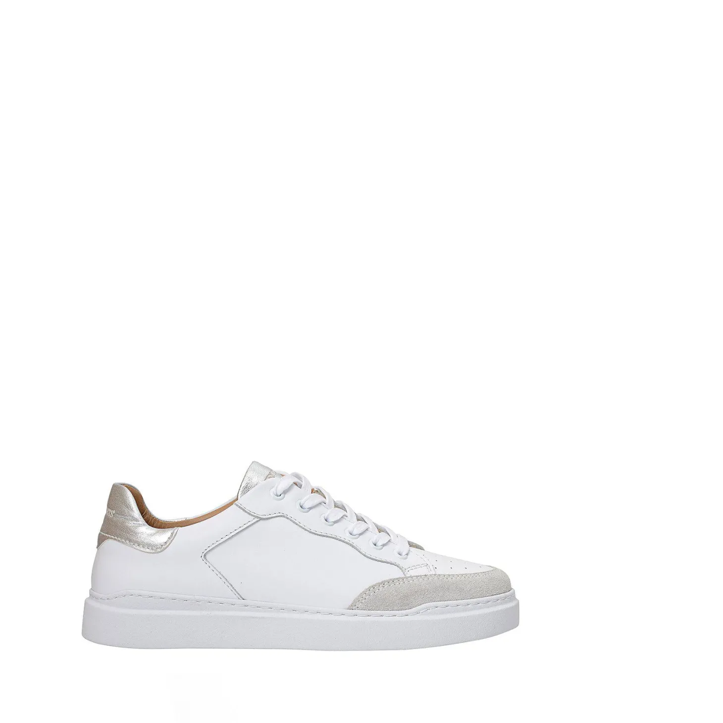 Isolde Sneakers — White/Silver