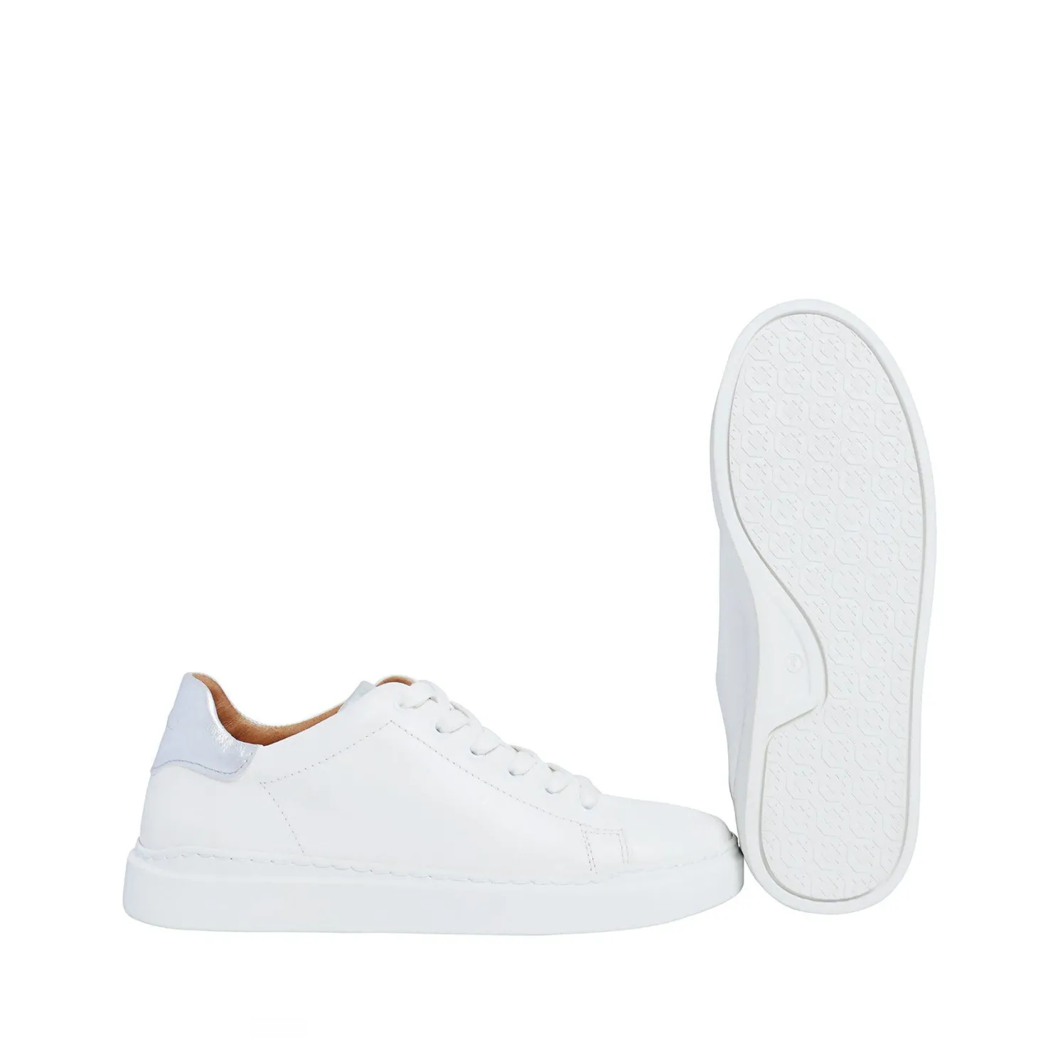 Isolde Sneakers — White/Silver