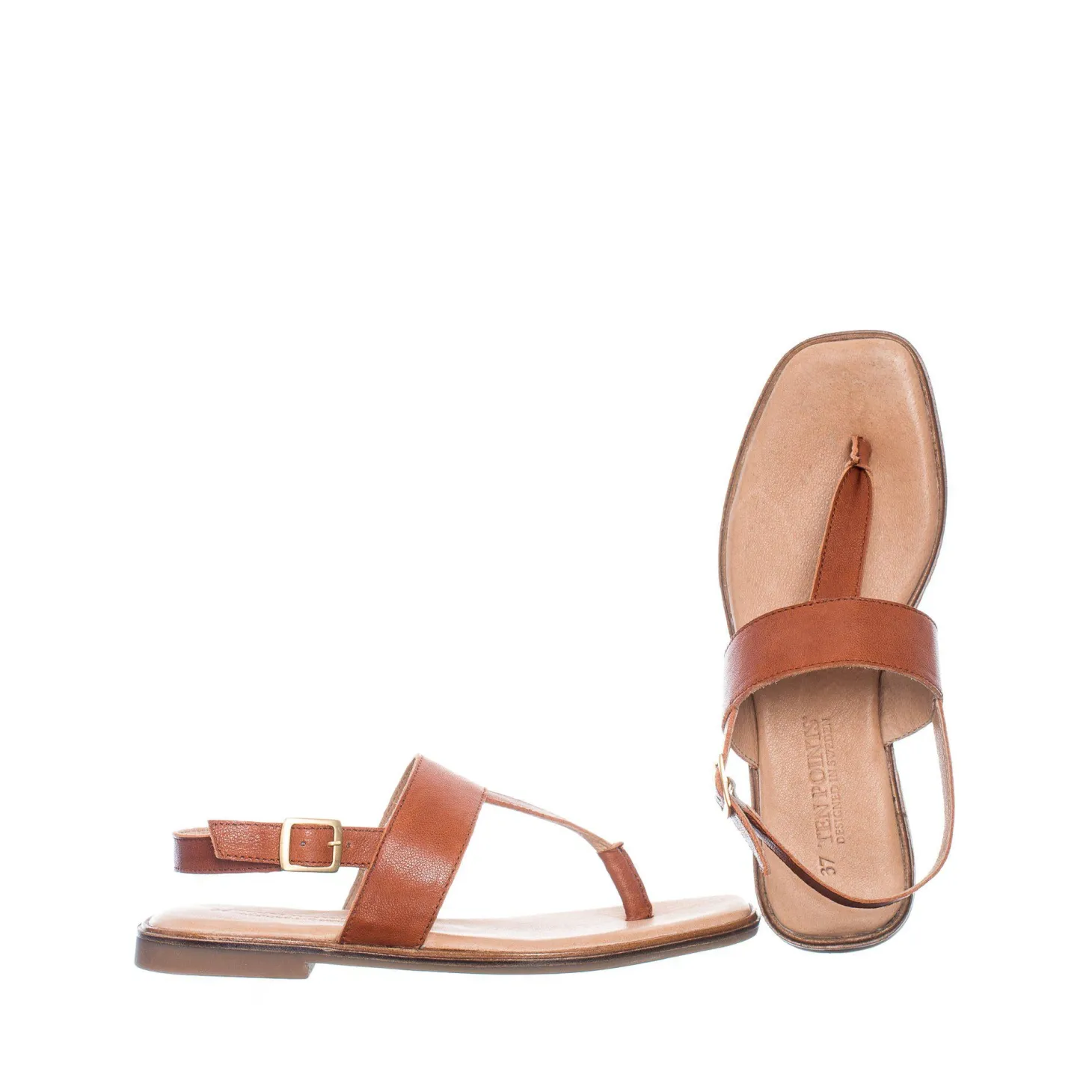 Olivia Sandals — Cognac