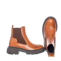 Pandora Chunky Chelsea boots — Cognac
