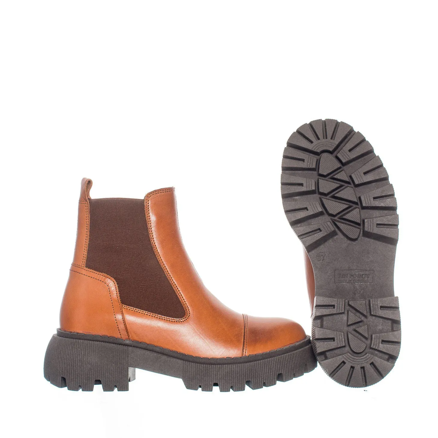 Pandora Chunky Chelsea boots — Cognac
