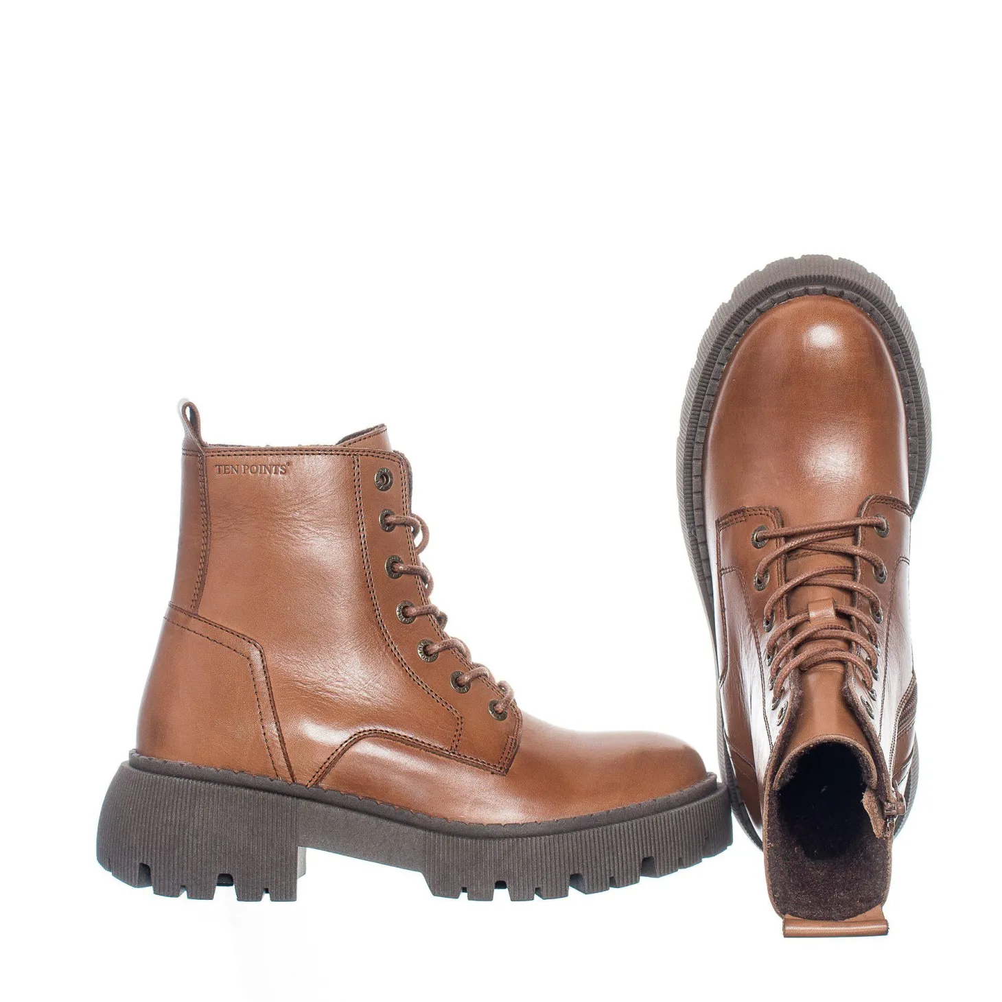 Pandora Chunky Laced boots — Brown