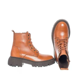 Pandora Chunky Laced boots — Cognac