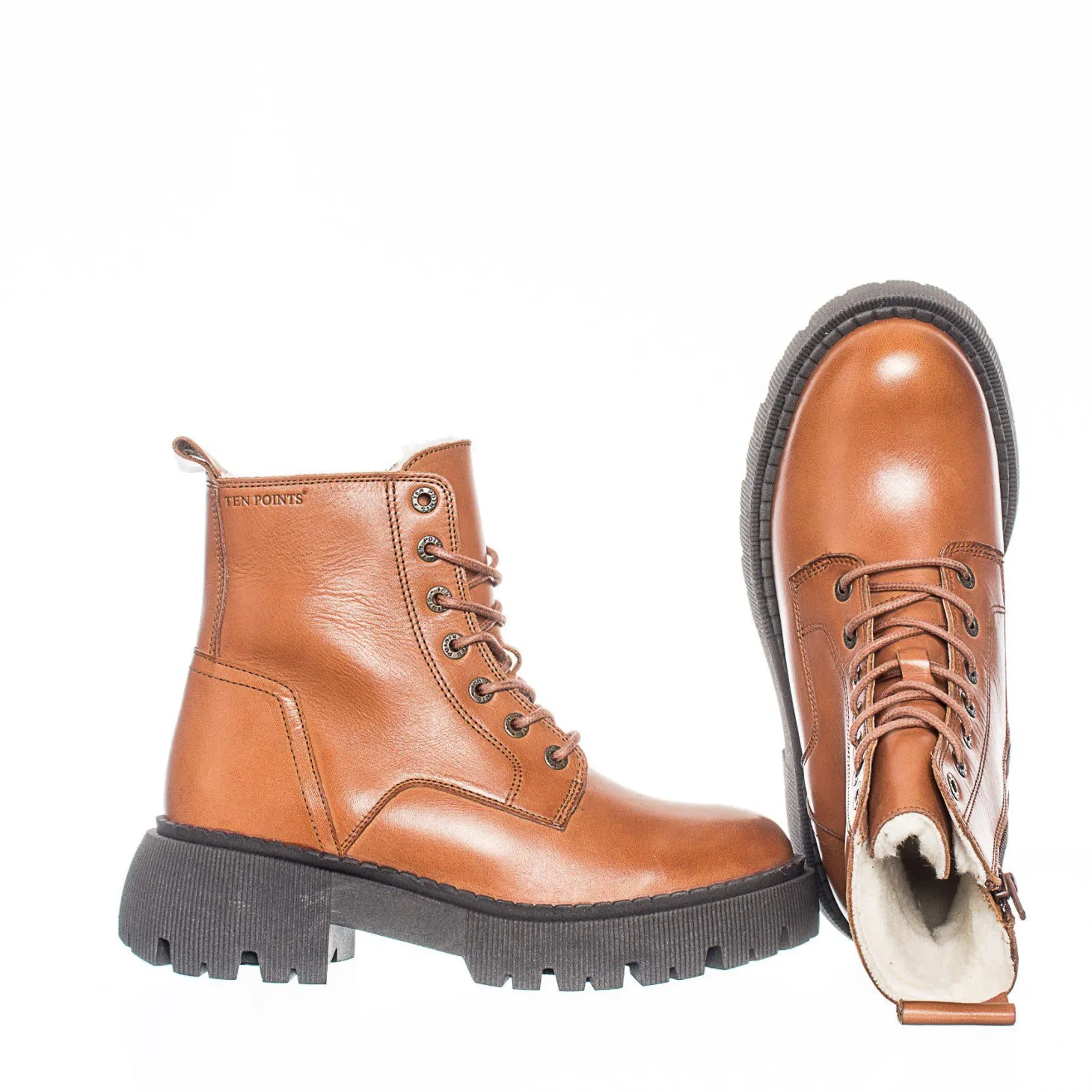 Pandora Chunky Warm boots — Cognac
