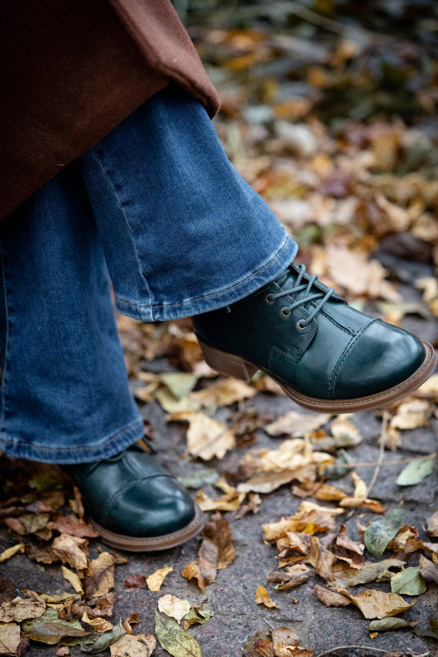 Pandora Laced boots — Botanical green
