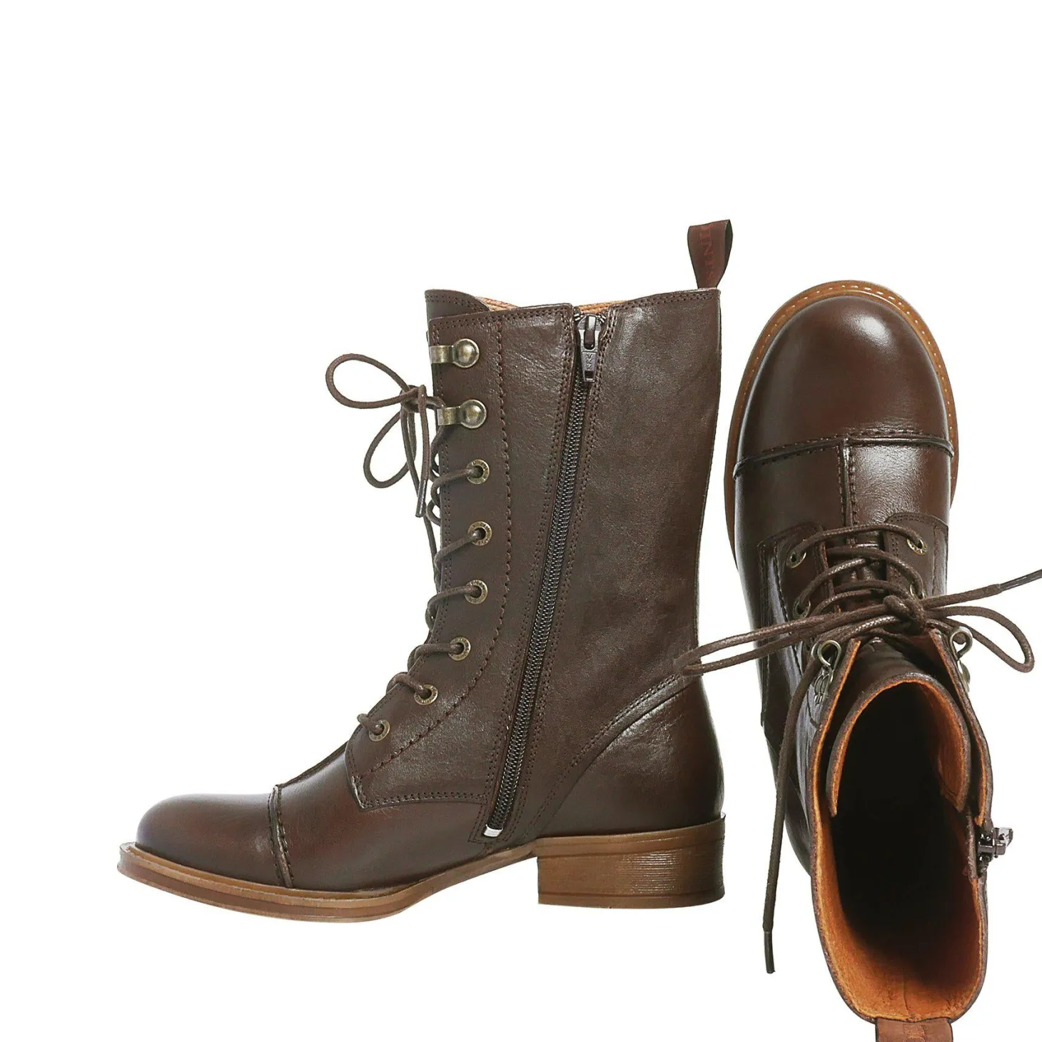 Pandora Laced boots — Brown
