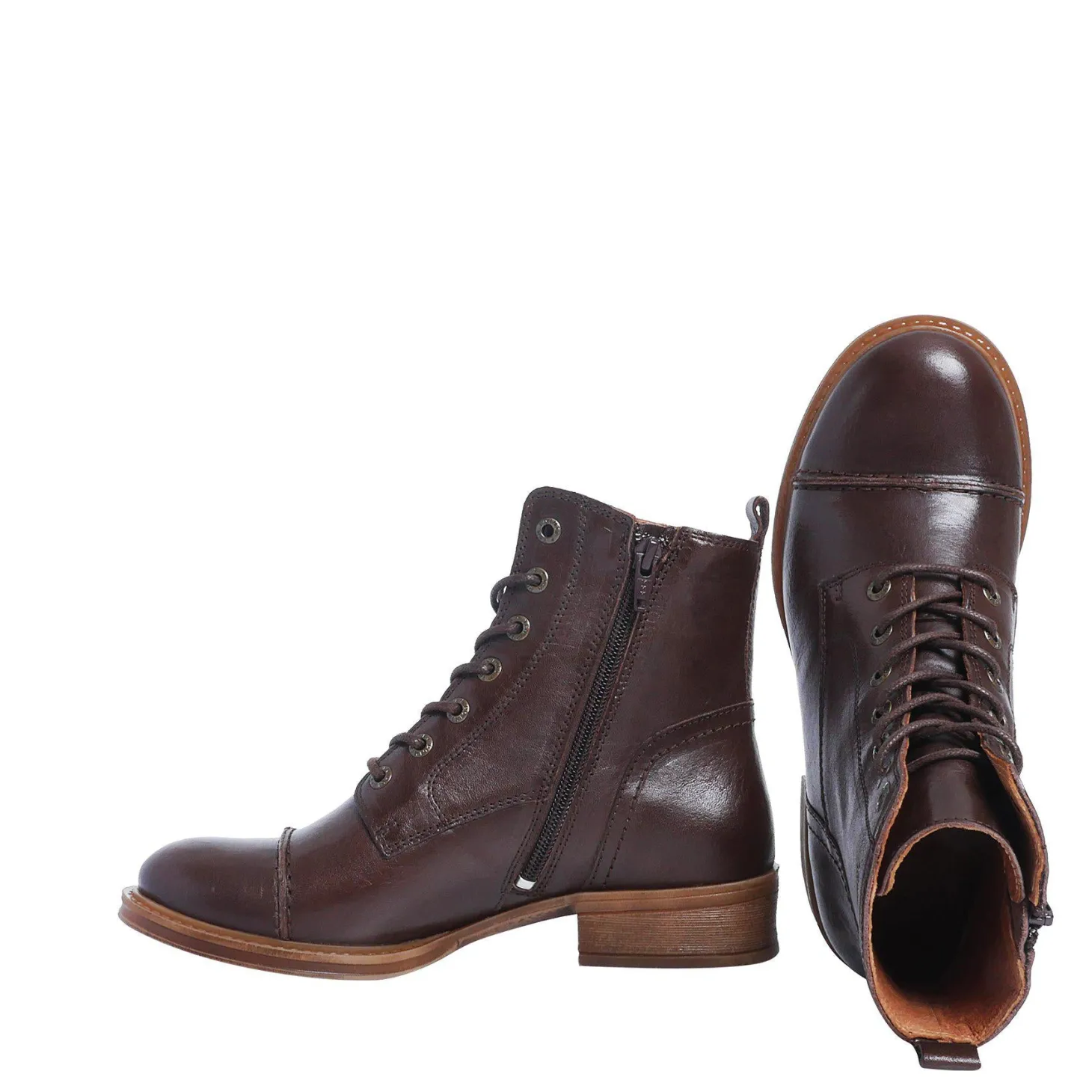 Pandora Laced boots — Brown