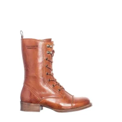 Pandora Laced boots — Cognac