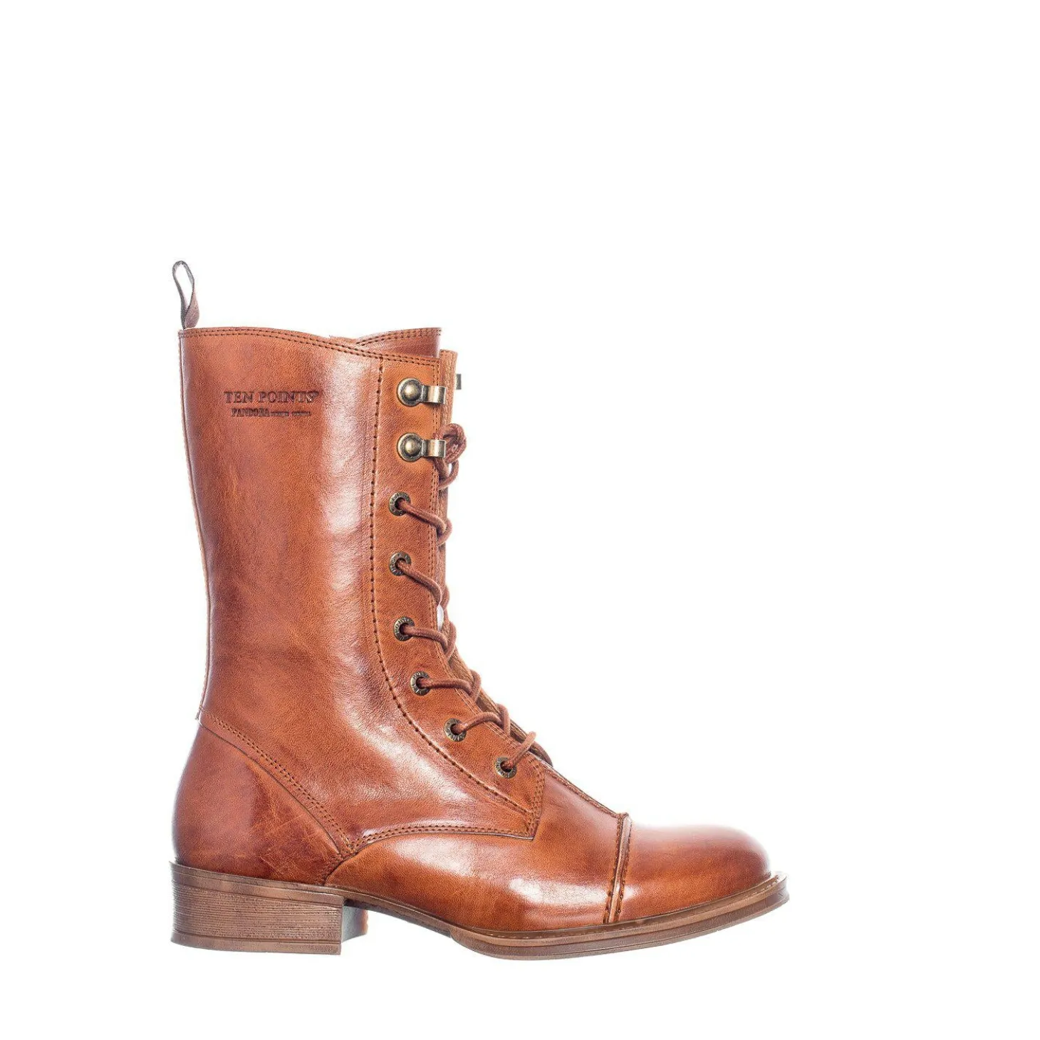 Pandora Laced boots — Cognac