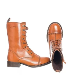 Pandora Laced boots — Cognac