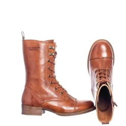 Pandora Laced boots — Cognac