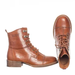 Pandora Laced boots — Cognac