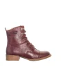 Pandora Laced boots — Dark red