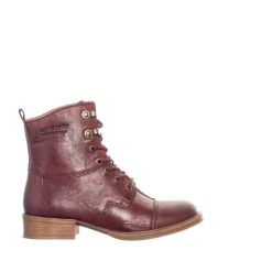 Pandora Laced boots — Dark red