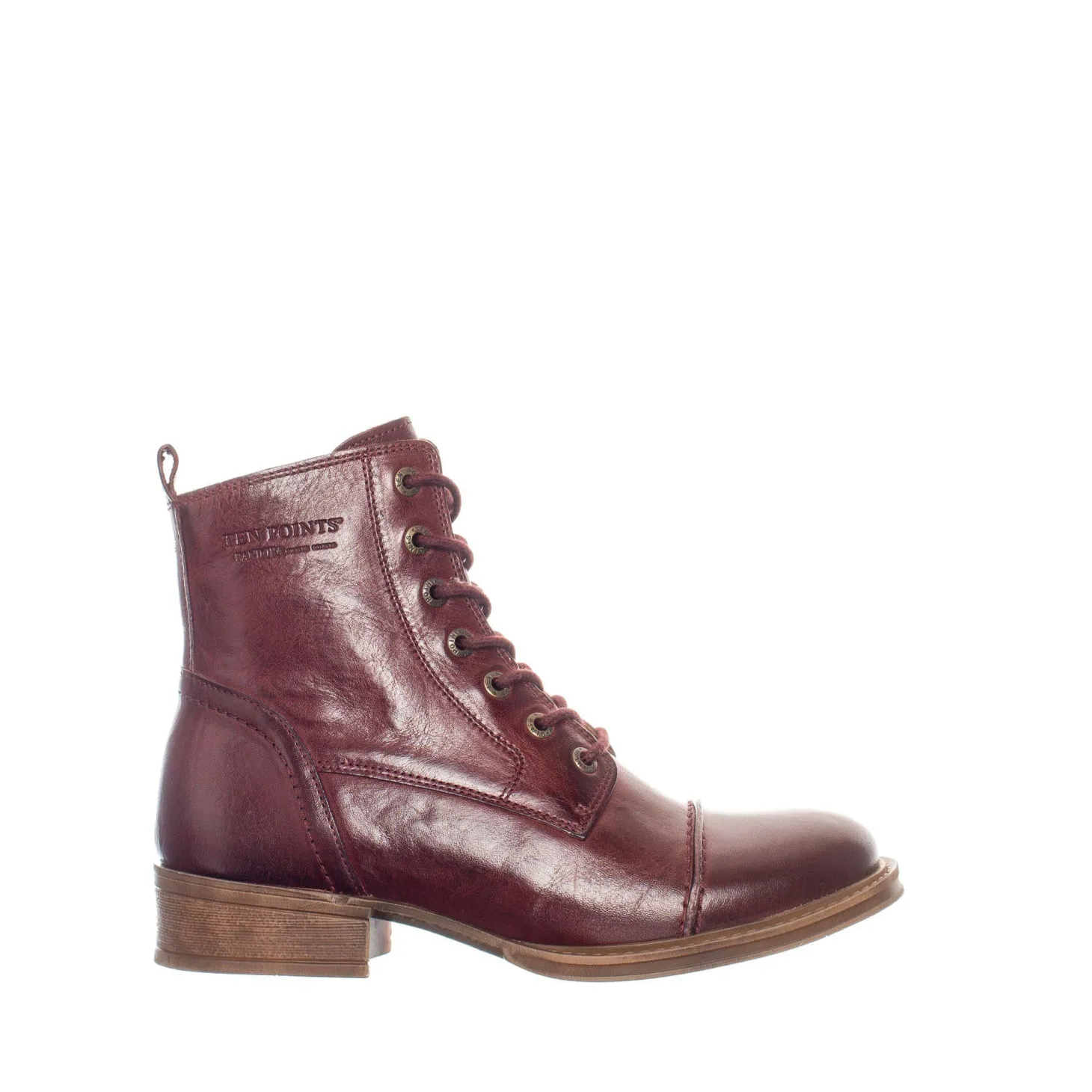 Pandora Laced boots — Dark red