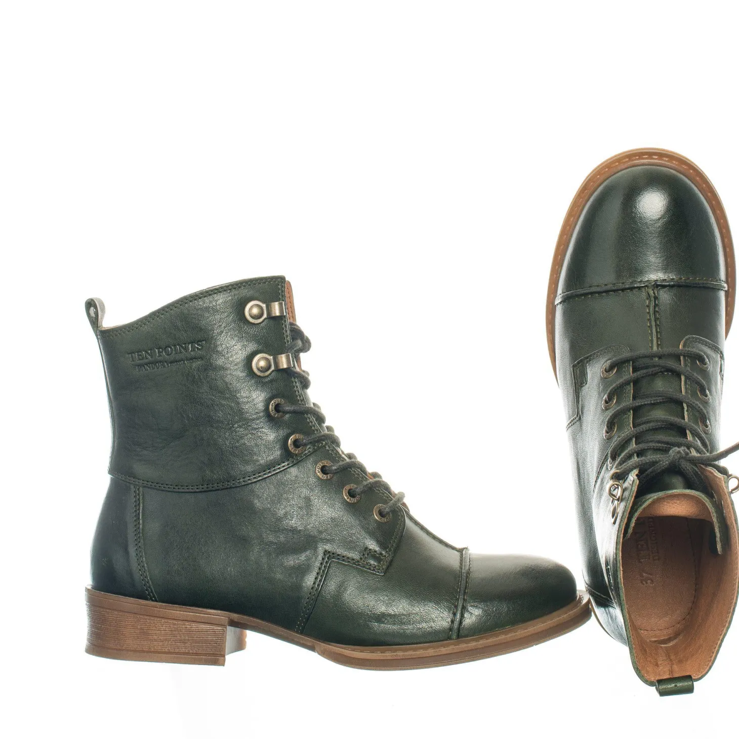 Pandora Laced boots — Dark green