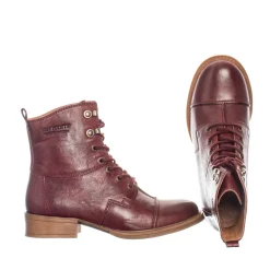 Pandora Laced boots — Dark red