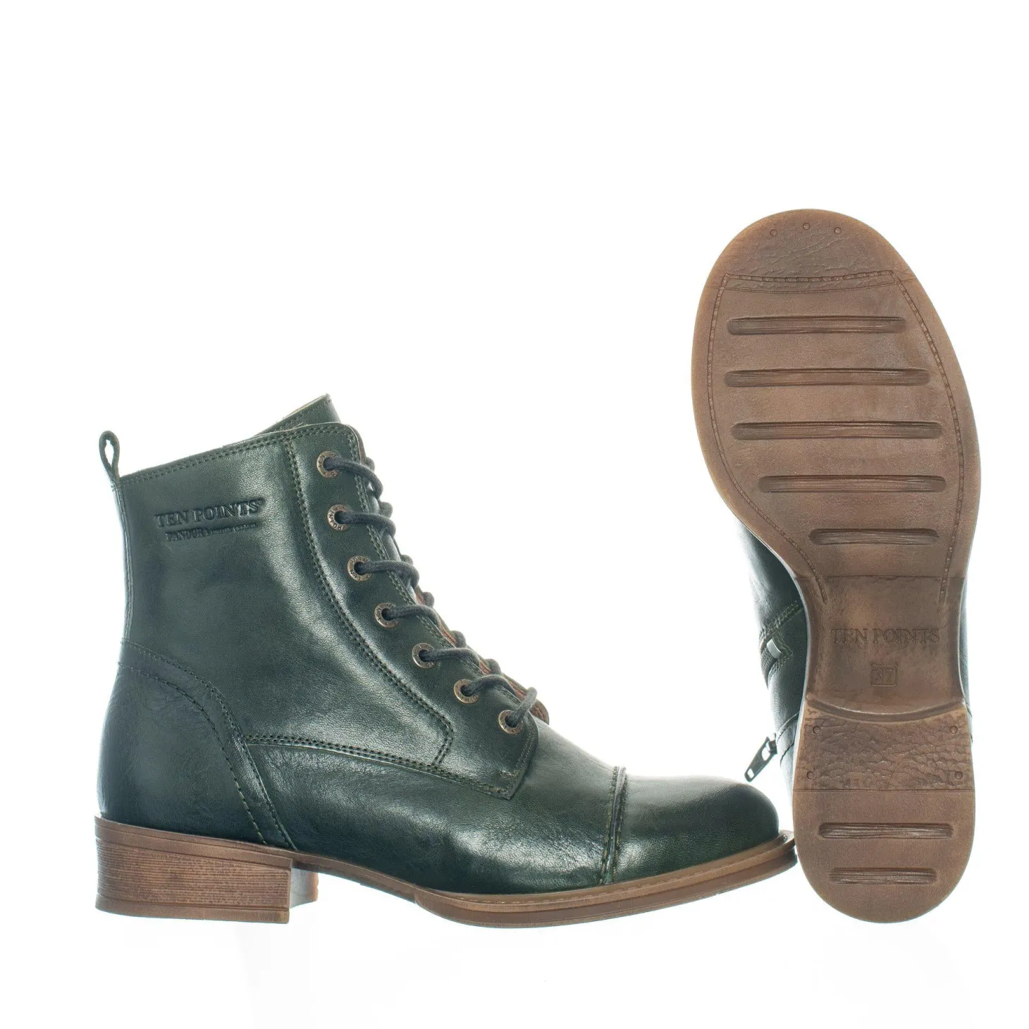 Pandora Laced boots — Dark green