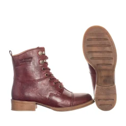 Pandora Laced boots — Dark red