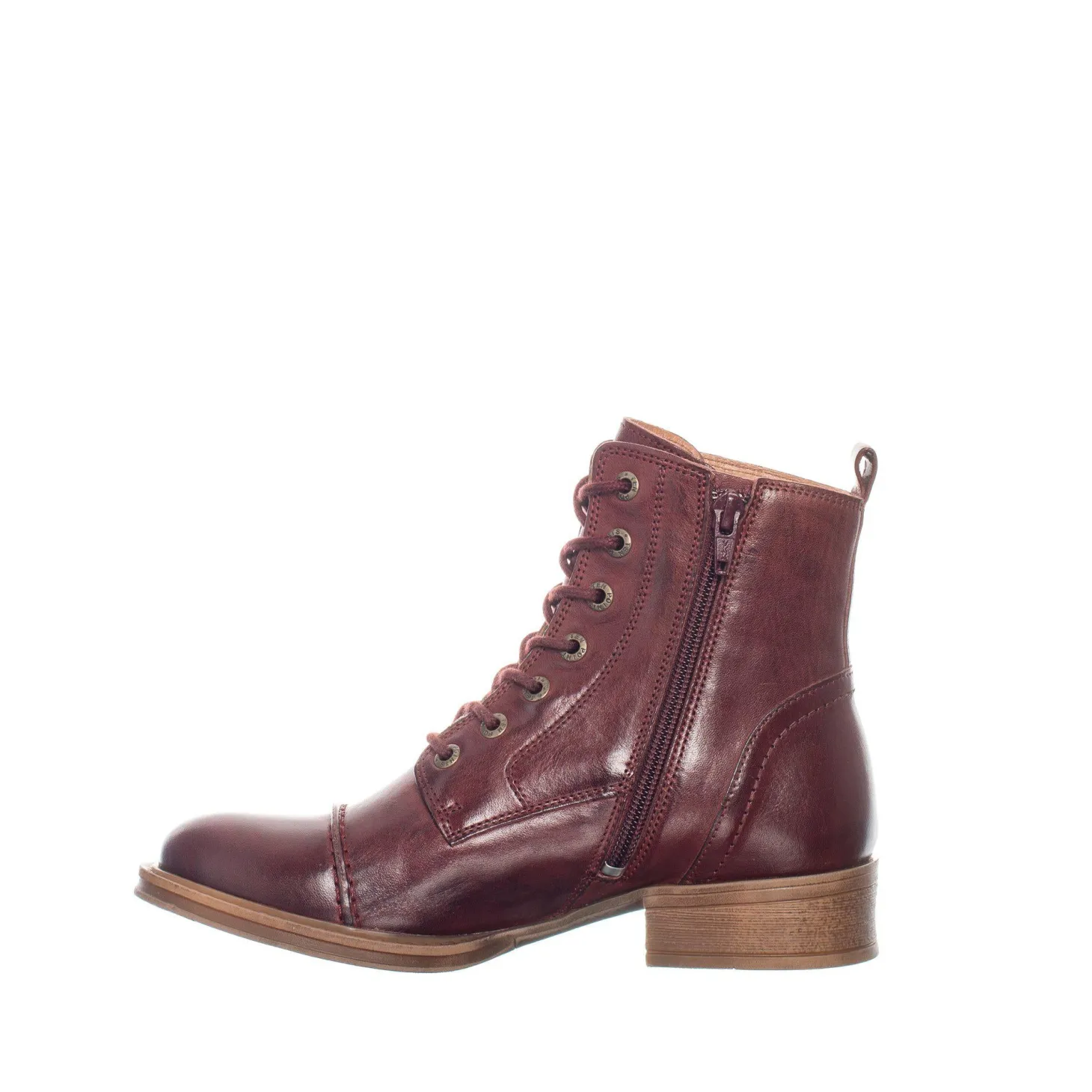 Pandora Laced boots — Dark red