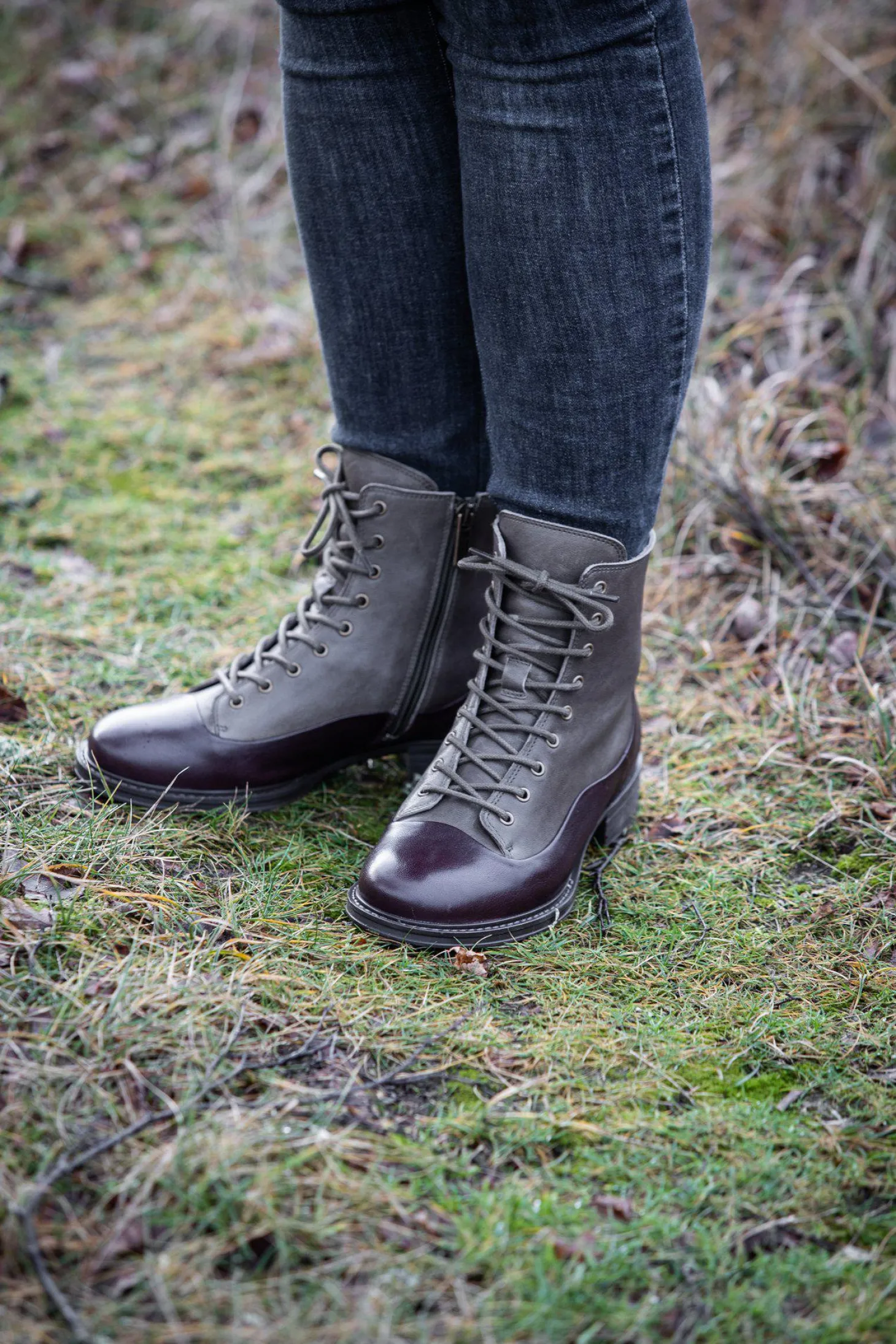 Pandora Laced boots — Green