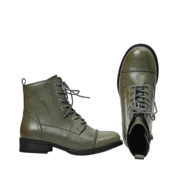 Pandora Laced boots — Khaki