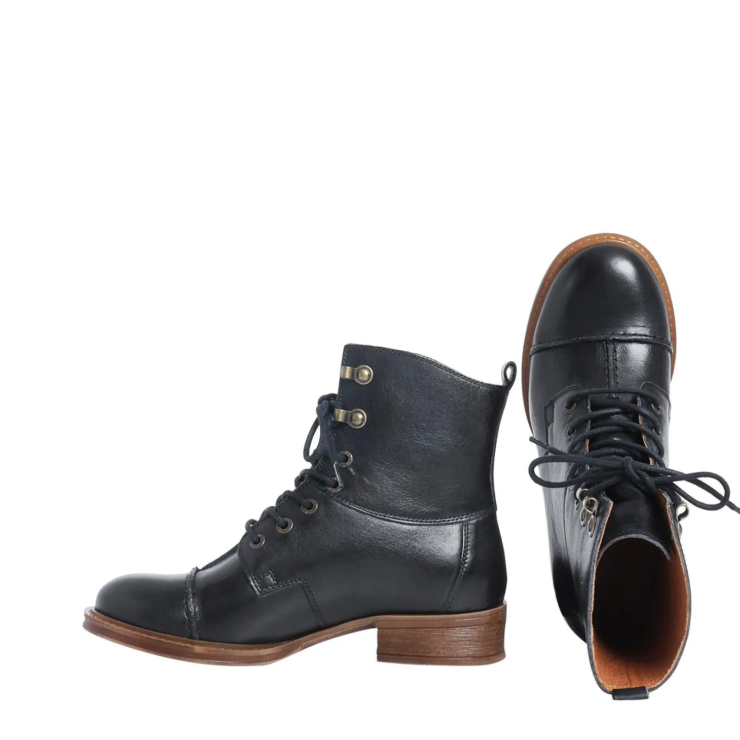 Pandora Laced boots — Midnight blue
