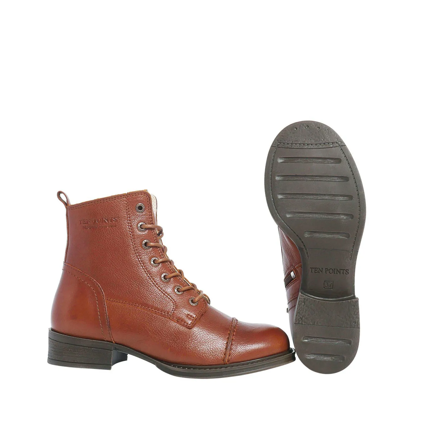 Pandora Laced boots — Nutbrown