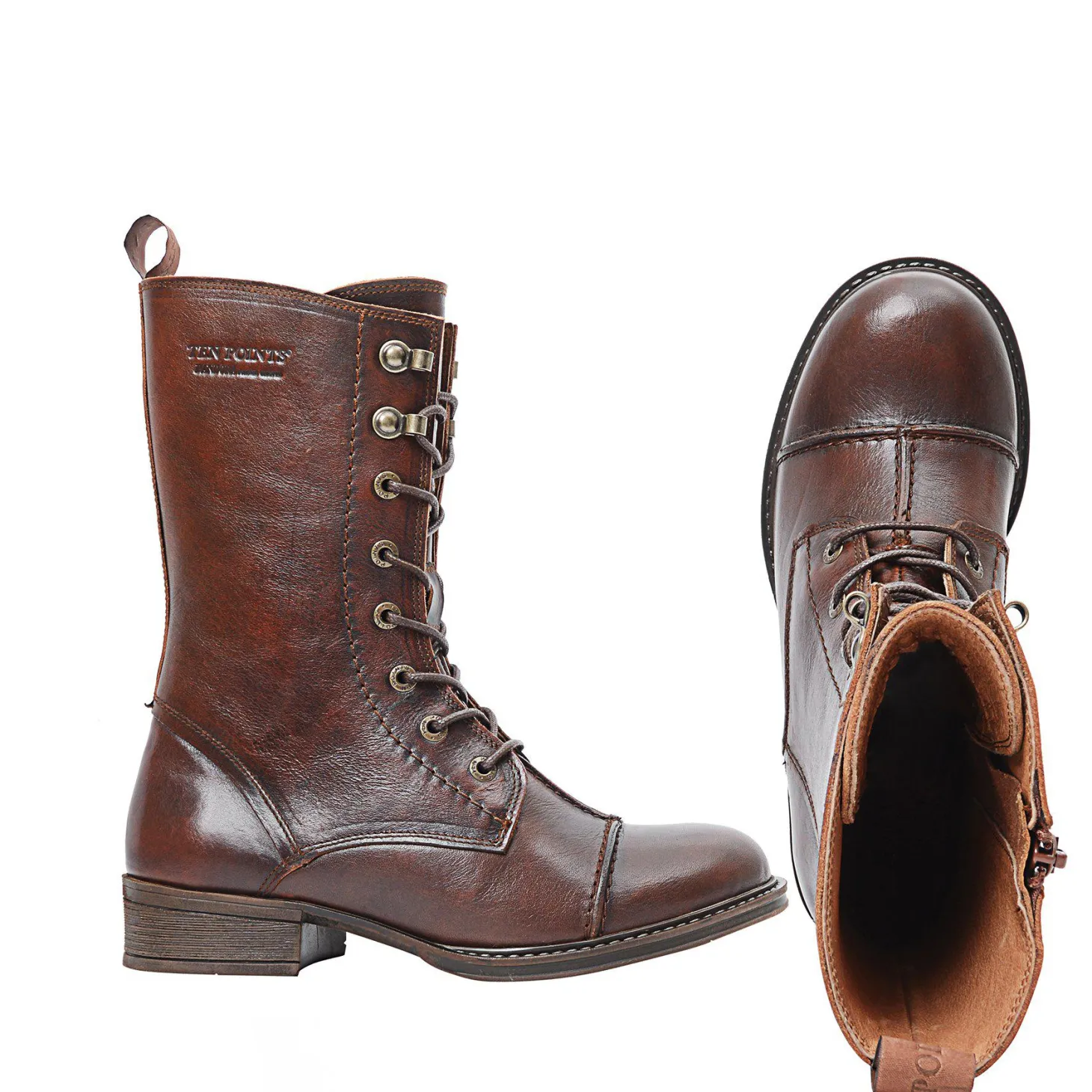 Pandora Laced boots — Rust