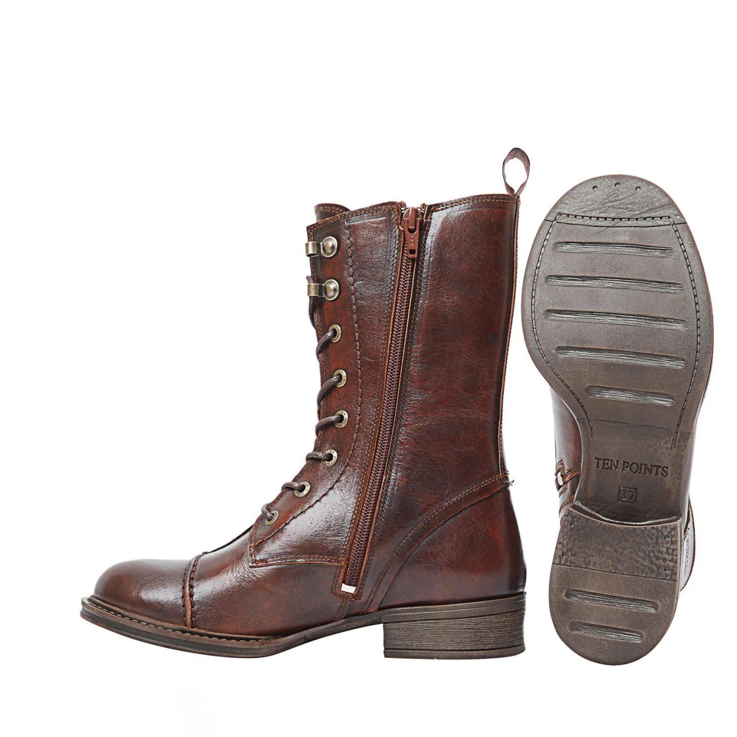 Pandora Laced boots — Rust