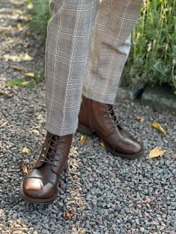 Pandora Laced boots — Rust
