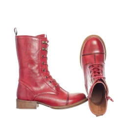 Pandora Laced boots — Sundried Tomato