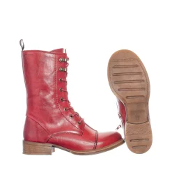 Pandora Laced boots — Sundried Tomato